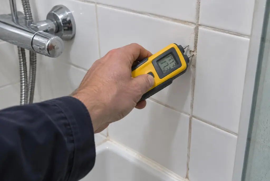 Lekdetectie Beekbergen – vochtmeter op badkamertegels bij de douche